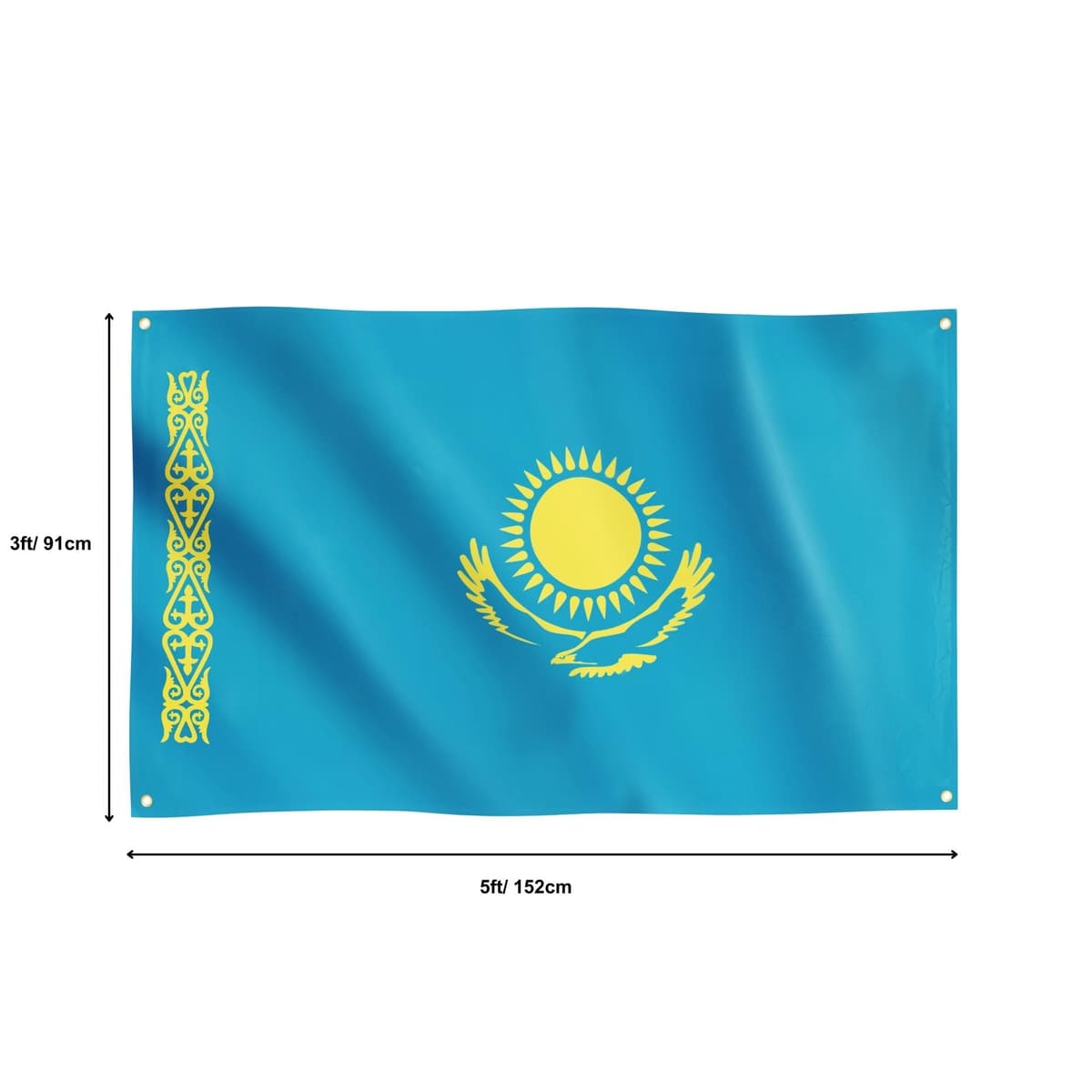 Runesol Cornwall Flag - 91x152cm, 3ft x 5ft, Cornish Flag, 4 Grommets, Eyelet in Every Corner, Premium Quality, Inside & Outside Use, Vivid Colours — view 734