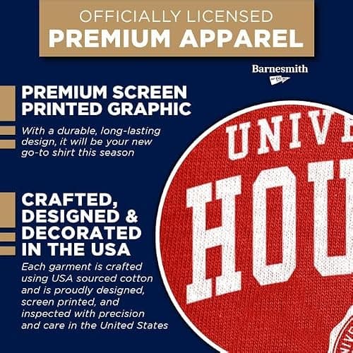 Barnesmith University of Houston Cougars Short-Sleeve T-Shirt, Heritage, Red, X-Large — view 3