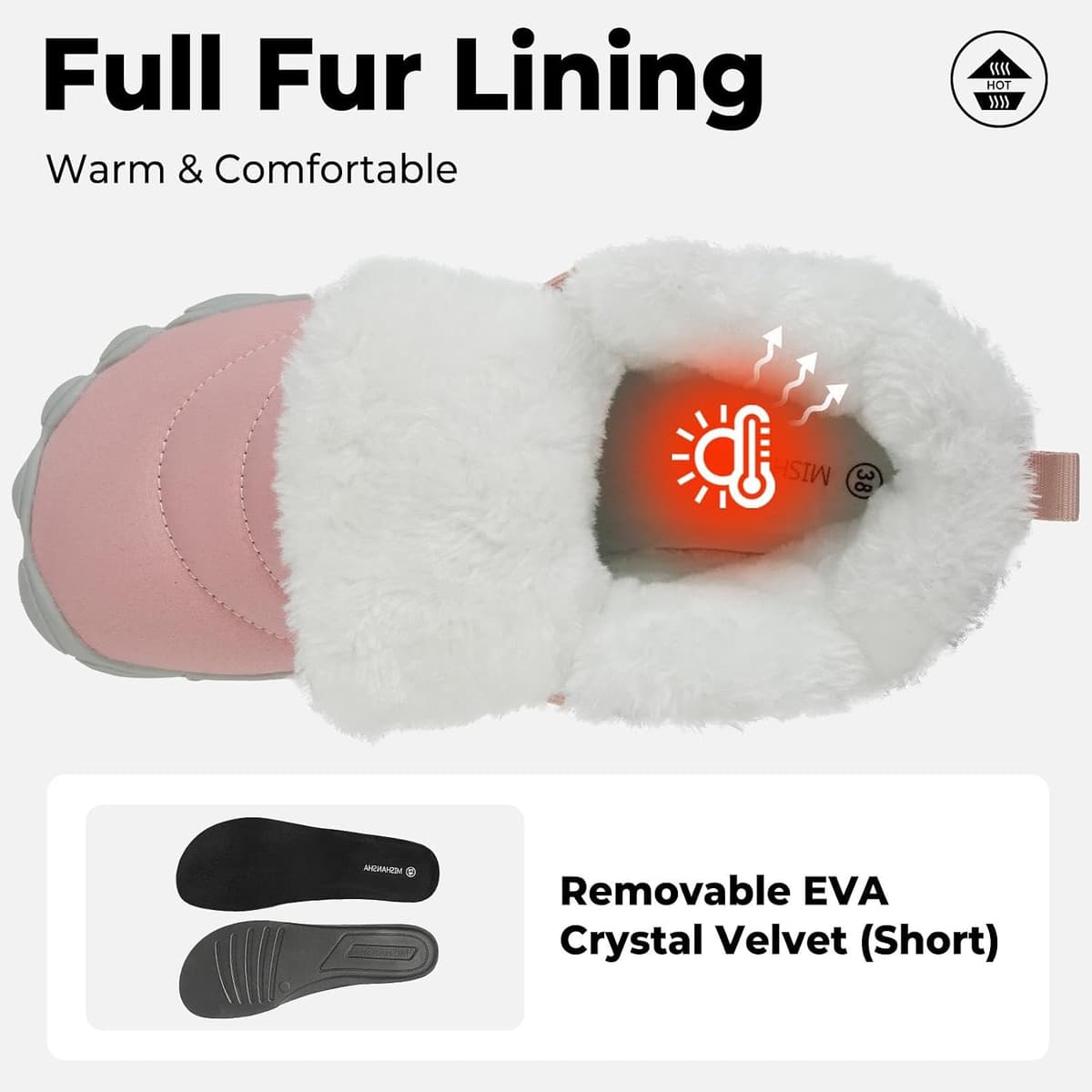 Mishansha Unisex Barefoot Boots Winter Warm Snow Boots Gr.36-46 — view 4