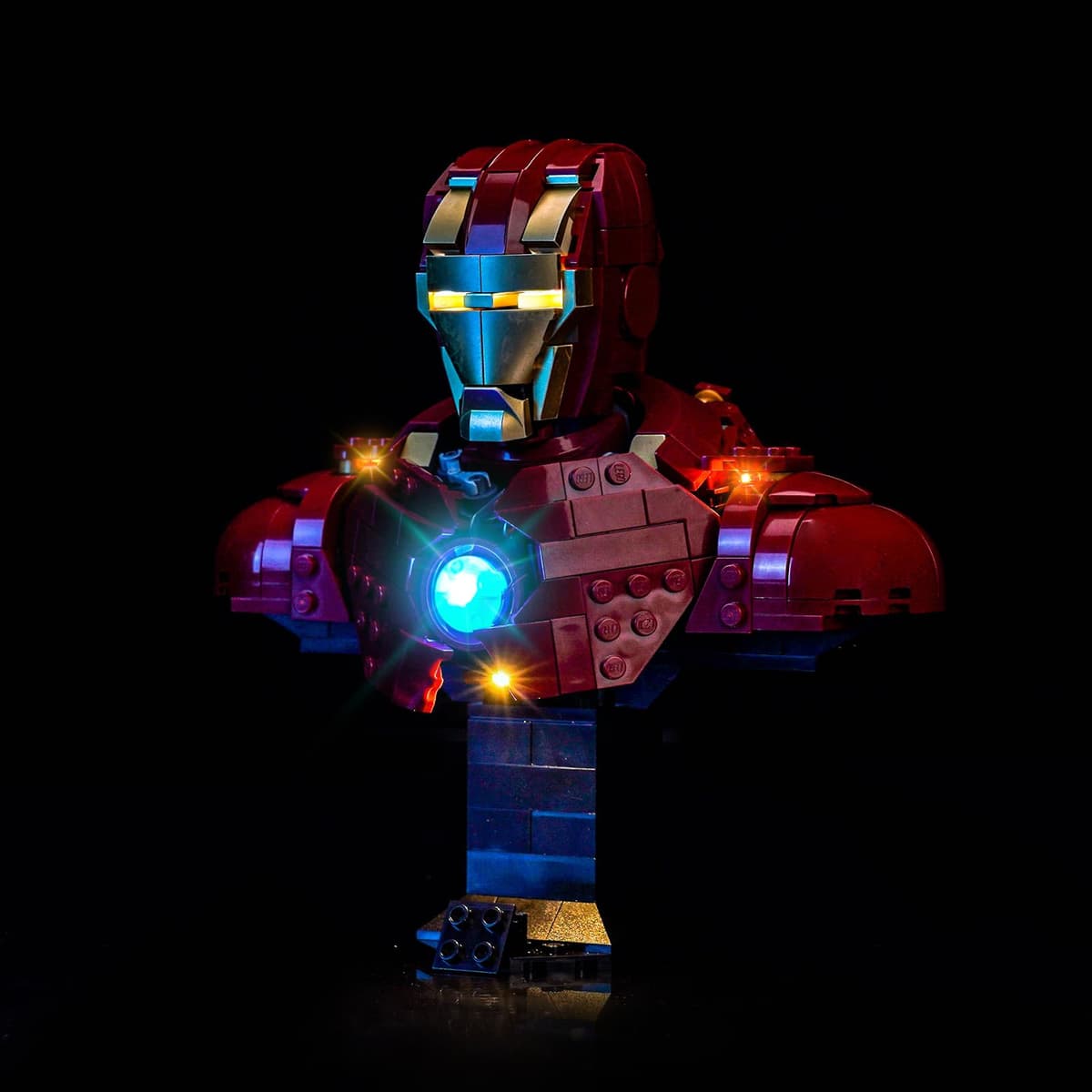 Juego de luces LED compatible con Lego Iron Man MK4 Bust 76327 (sin modelo), juego de iluminación decorativa compatible con Lego Iron Man MK4 Bust juguete creativo — view 2