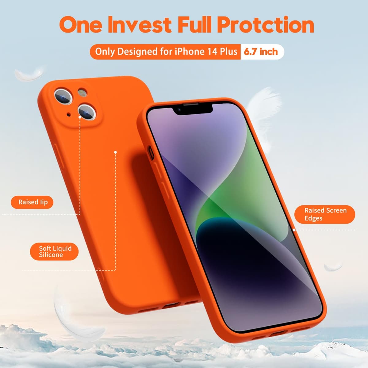 oakxco for iPhone 17 Pro Max Phone Case Liquid Silicone, Cute Thin Slim Grip Soft Rubber Gel for Women Men, Smooth Matte TPU Plain Solid Color Girly Simple Case with Camera Cover, Light Pink — view 1113