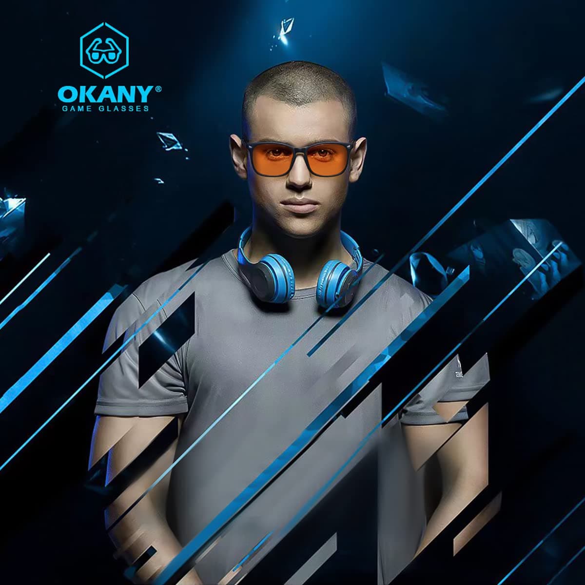 Okany Gafas Bloqueadoras de Luz Azul para Gaming y Jugadores de eSports, con Potente Filtro de Pantalla, Protección Contra Deslumbramiento, Fatiga Ocular y UV400, Gafas para Hombres y Mujeres — view 6