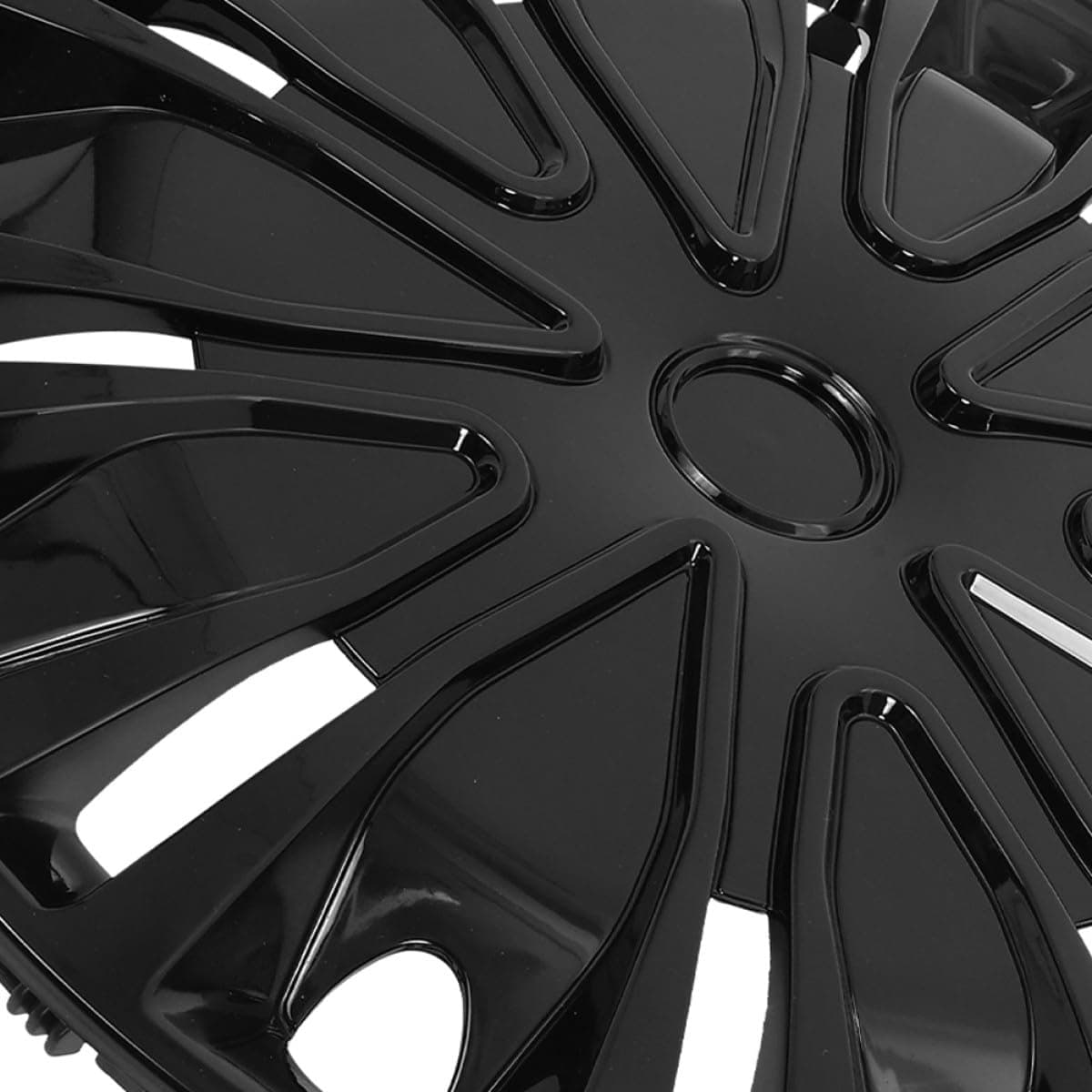 SHINEOFI Cubiertas Decorativas para Ruedas de 15 Pulgadas, Juego de 1 Tapacubo Negros de Plástico PP, Accesorio para Coches y Autocaravanas, Reparación y Personalización — view 5