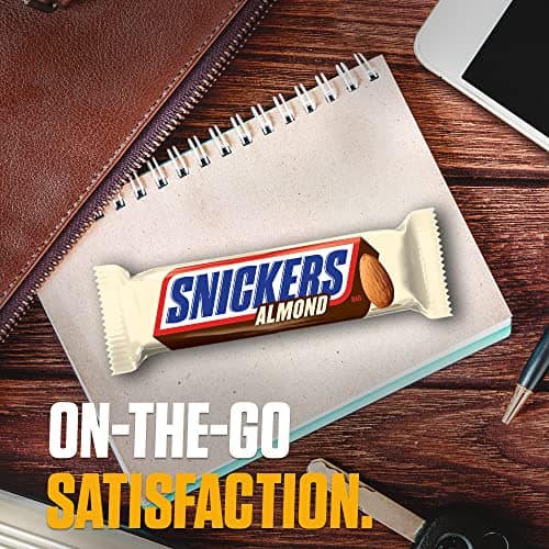 SNICKERS Candy Almond Milk Chocolate Bars Bulk Pack, 1.76 oz Bars (Pack of 24) — view 5