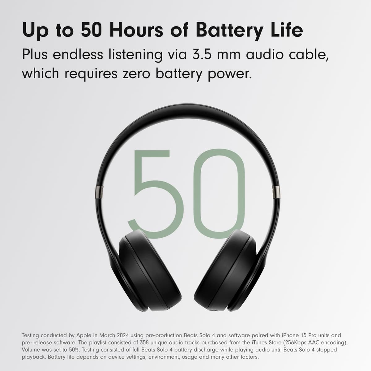 Beats Solo 4 – Wireless Bluetooth On-Ear Headphones, Apple & Android Compatible, Up to 50 hours of Battery Life – Matte Black — view 5