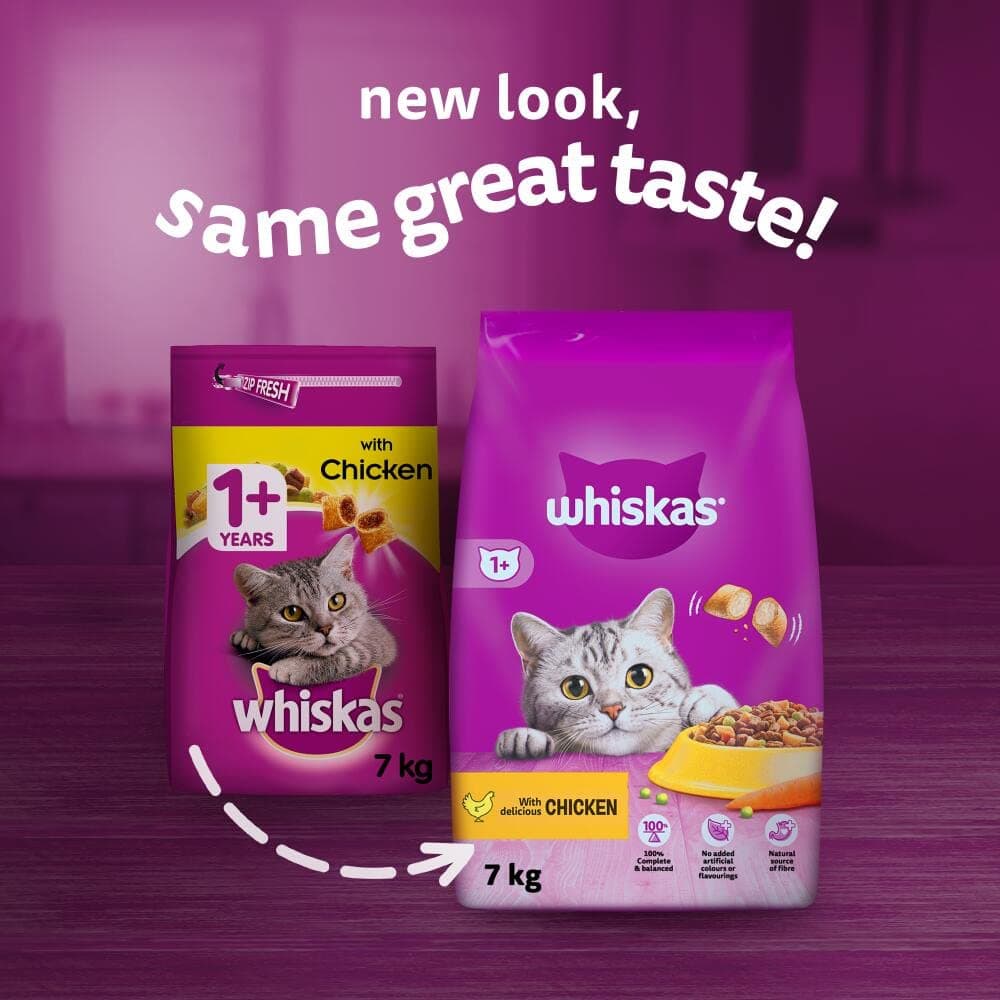WHISKAS Adult Dry Cat Food 7kg with Chicken — view 3