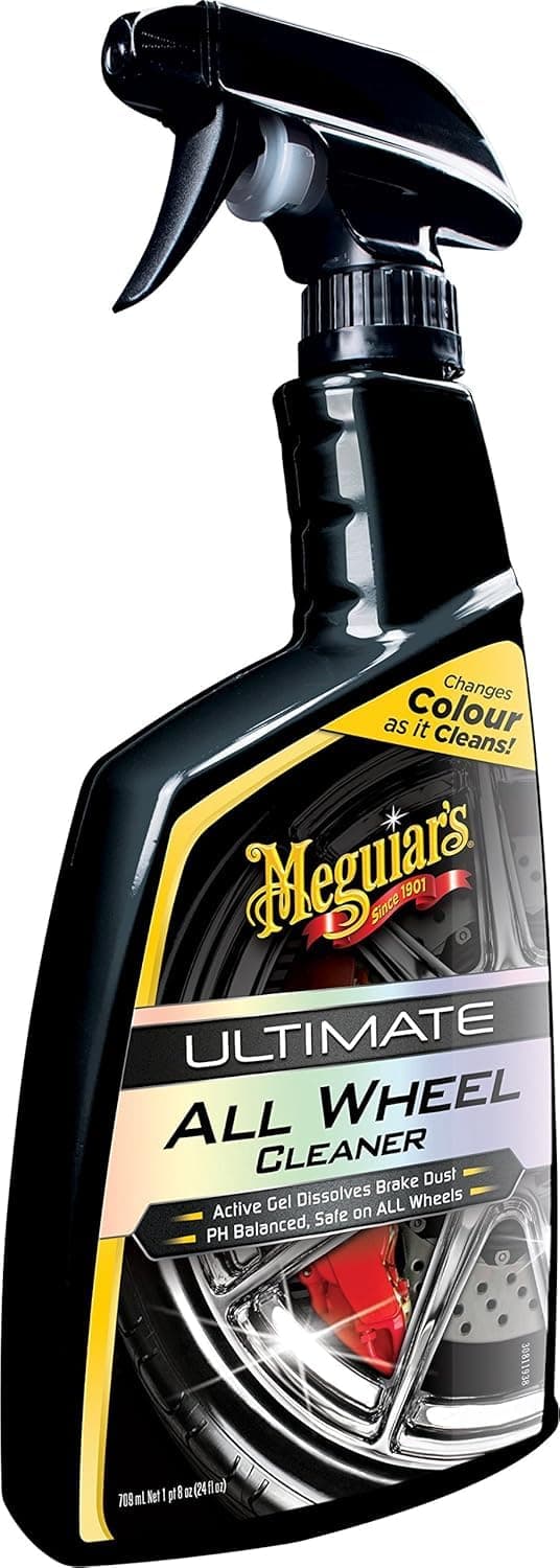Meguiar's Ultimate All Wheel Cleaner Iron Remover 709ml, Changes Colour as it Cleans! - G180124EU, Brown,Purple — view 2