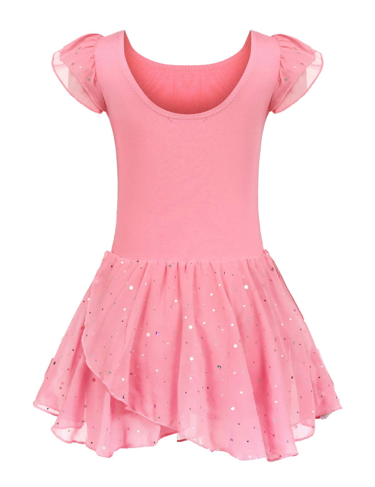 Trudge Ropa de Ballet para Niñas - Vestido Manga Corta de Algodón con Leotardo y Falda Tutú - Traje de Baile — view 17