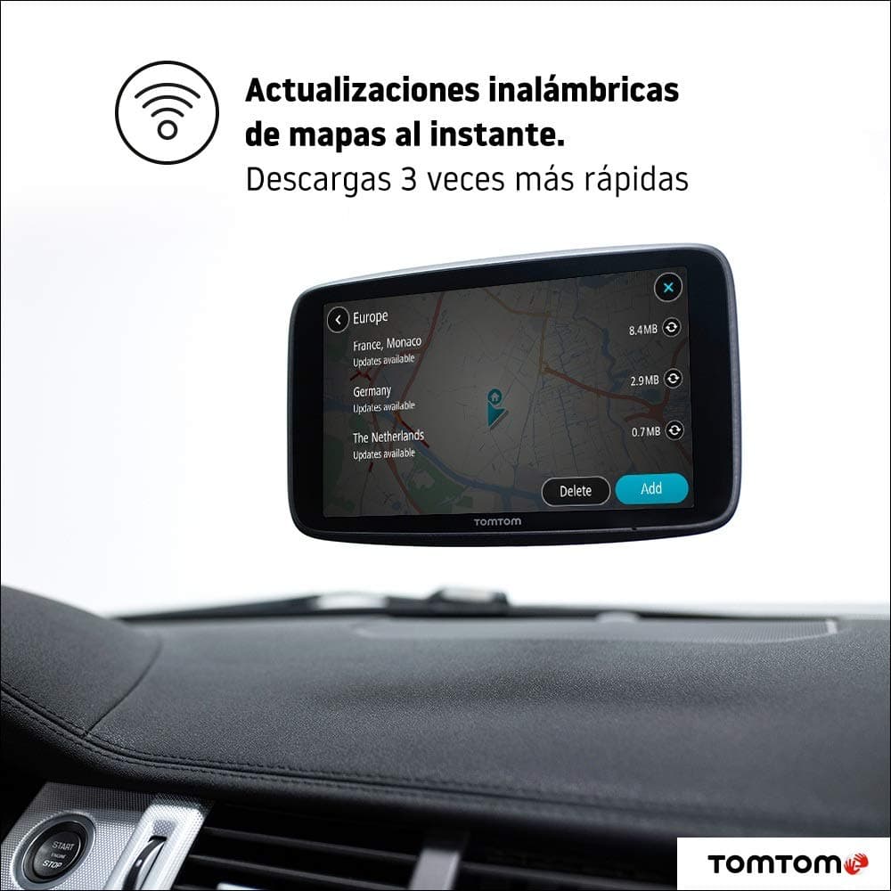 TomTom GPS para coche GO Discover, 6 pulgadas, con tráfico y radares, mapas del mundo, actualizaciones rápidas via WiFi, disponibilidad de parking, precios de combustible, soporte Click-Drive — view 2