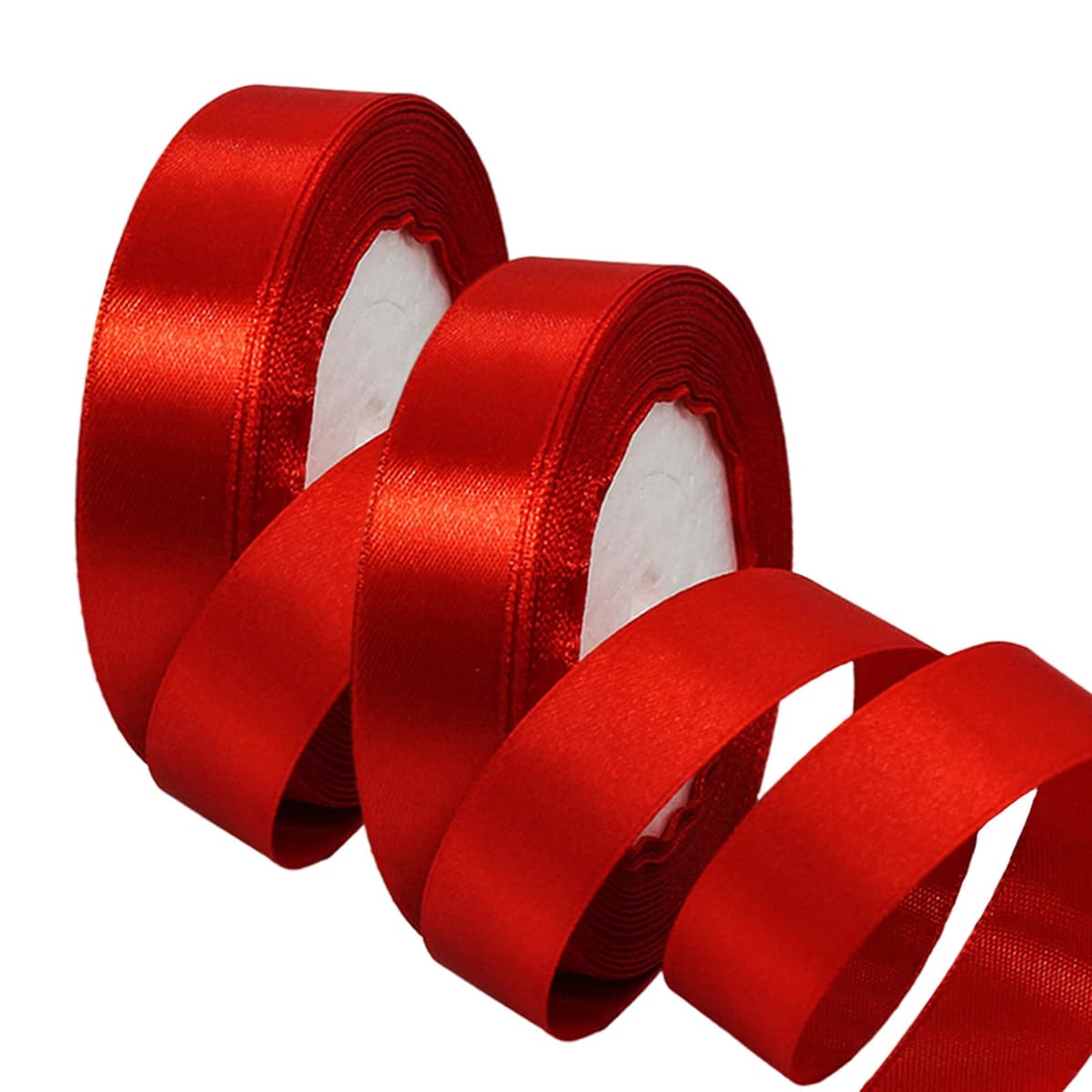 40mm Wide White Ribbon Thick Wedding Car Ribbon 22m, 1.5 inch Thick White Satin Ribbon for Gift Wrapping Wedding Car Christmas Birthday Cake Hair Bow Florist Bouquet Crafts Decorations — view 187