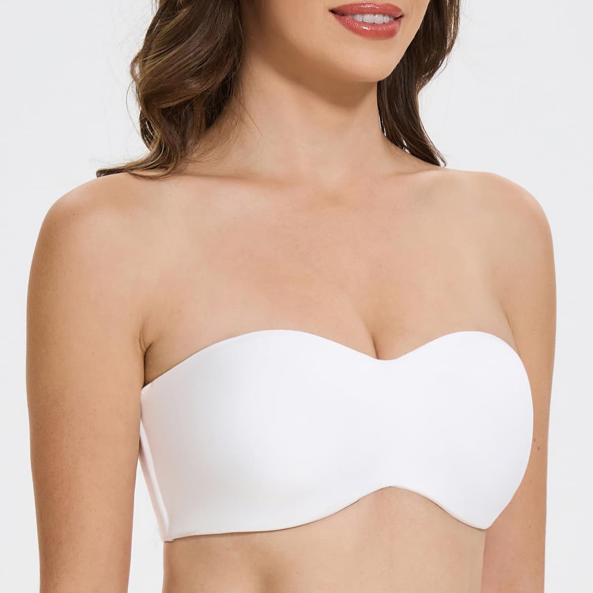 MELENECA Women's Strapless Minimizer Multiway for Large Bust Unlined Seemless Underwire Bandeau Bra — view 4
