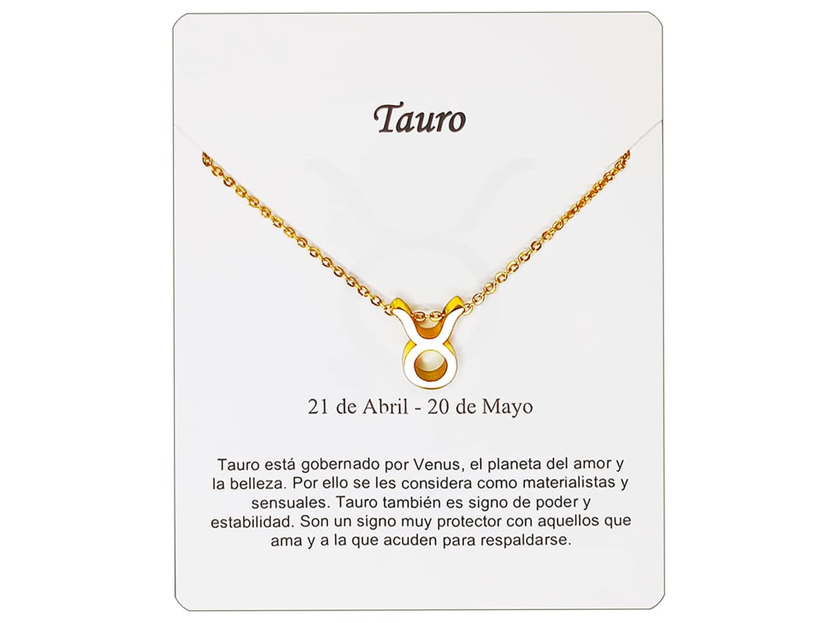 Collar Signo Zodiaco Acero Inoxidable hermosa Tarjeta Significado Signo Zodiacal Colgante Horóscopo Para mujer Regalo Cumpleaños — view 10