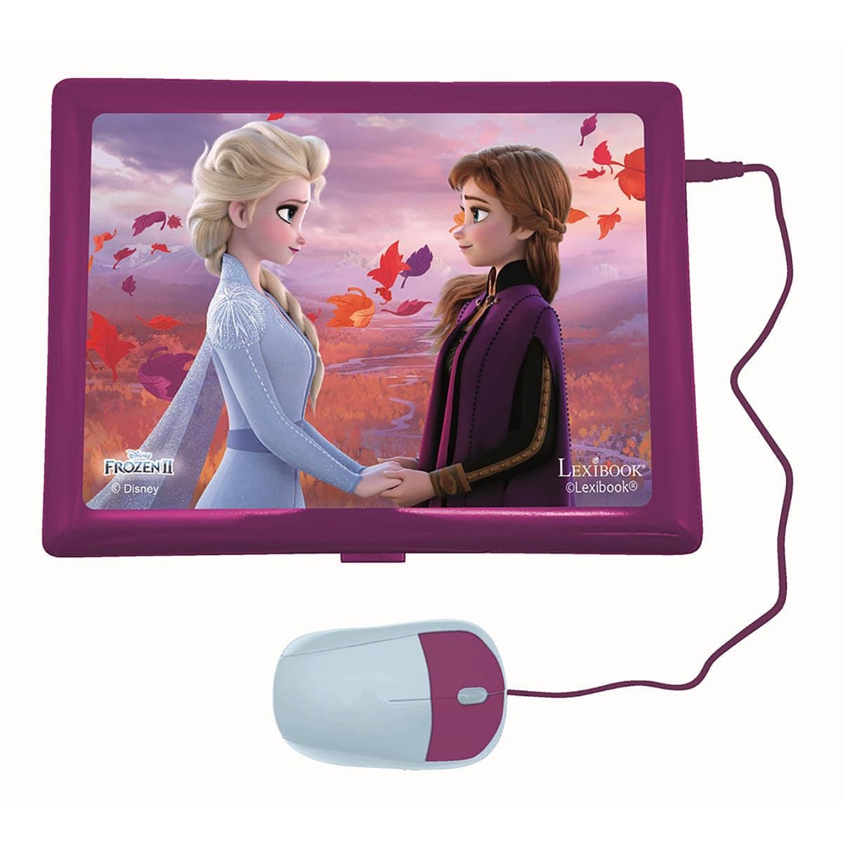 Lexibook, Frozen, Ordenador Educativo y bilingüe en español/inglés, Juguete para niñas con 124 Actividades para Aprender, Jugar y Escuchar música con Elsa y Anna, Azul/Púrpura, JC598FZi2 — view 2