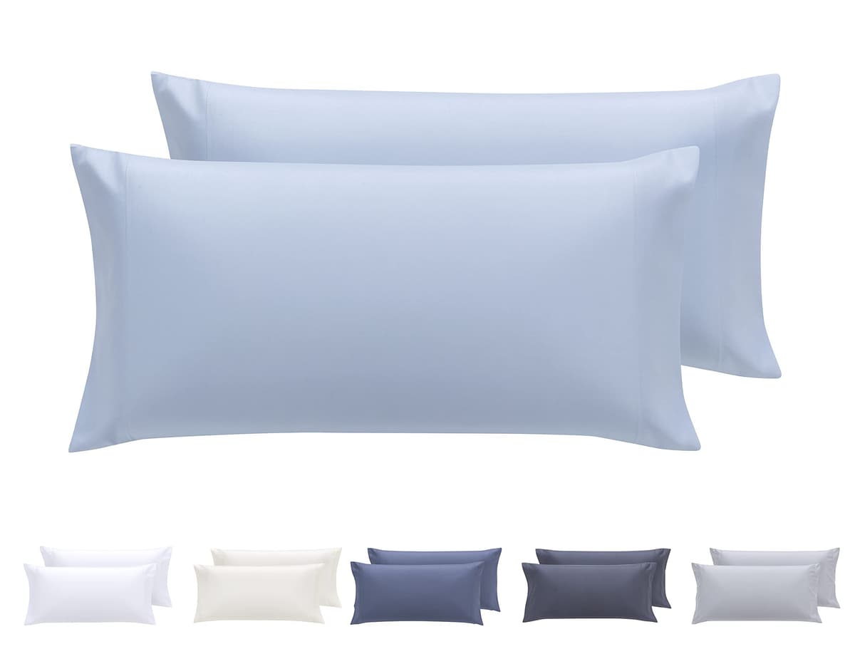 Todocama – Juego de 2 Fundas de Almohada, Microfibra Extra Suave, hipoalergénicas. Juego de 2-70x40 cm Blanco — view 12