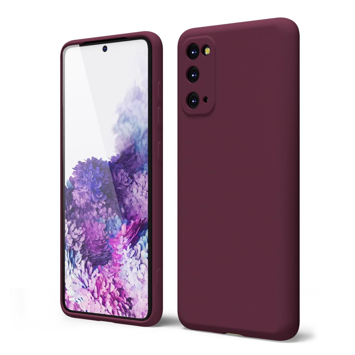 oakxco for Samsung Galaxy S23 Phone Case Liquid Silicone,Cute Thin Slim Soft Rubber TPU Plain Smooth Gel Cover for Women Girl Aesthetic Design, Matte Solid Protective & Shockproof, Burgundy Plum Wine — view 410
