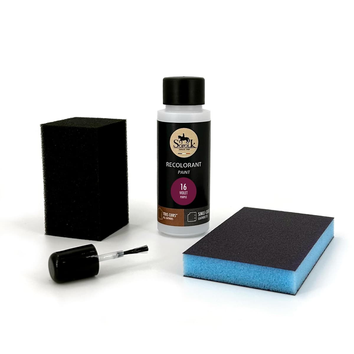 Sofolk - Kit de retoque Pintura Cuero/Cuero de imitación - Tinte para Volante de Coche, Asiento de Coche, sofás, Zapatos, Chaquetas y Ropa - Cuero dañado, Rayado, arañado, Descolorido — view 27