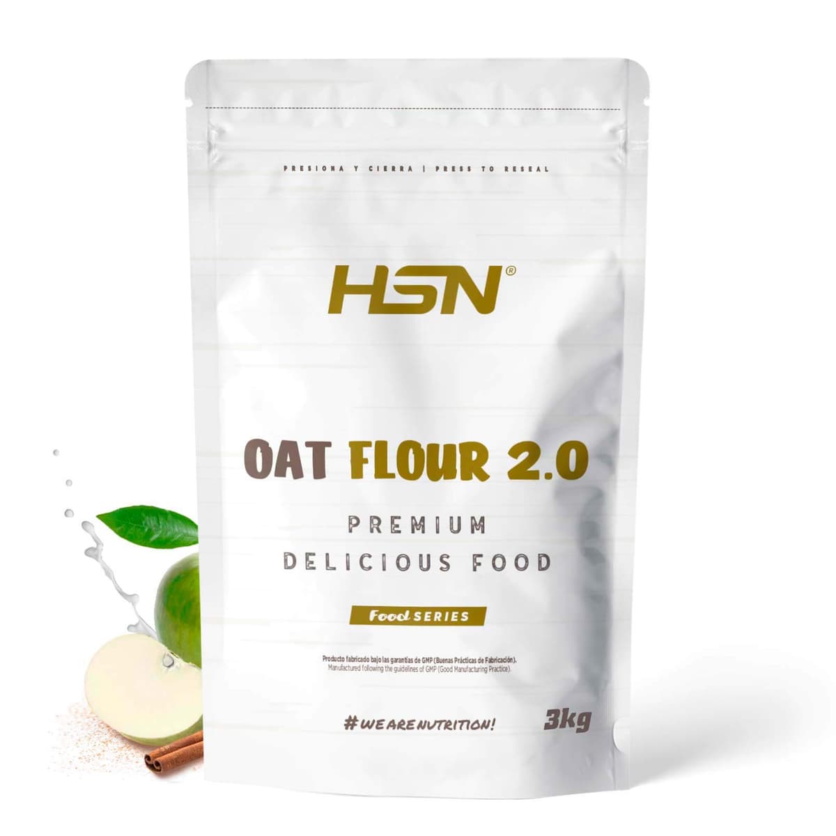 HSN Harina de Avena de Sabores Instantánea en Polvo | Sin Sabor 3Kg = 60 Tomas por Envase | Sin Azúcares Añadidos | Ideal Tortitas de Avena, Batidos de Proteínas | No-GMO, Vegano — view 27
