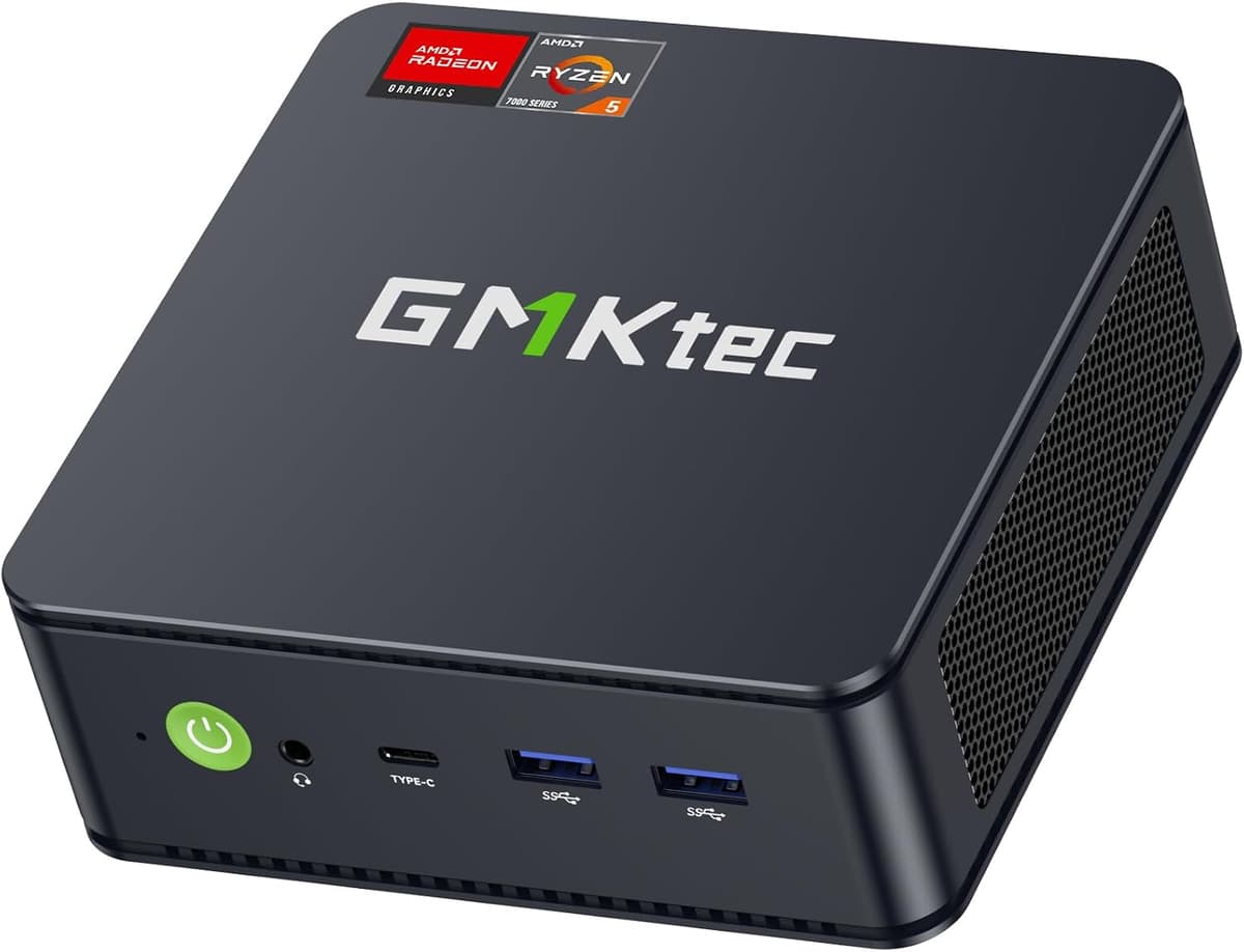 GMKtec Gaming Mini PC AMD Ryzen 7640HS Processor, Barebones Without RAM/SSD/OS 2.5GbE Dual NIC LAN WiFi 6E BT5.2 Desktop Computers Office USB4, Triple 4K Display M6 Ultra