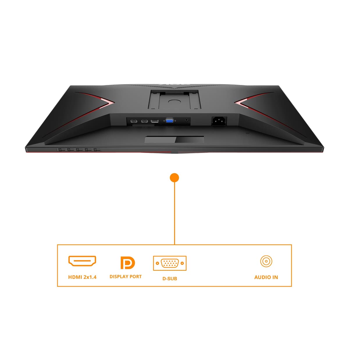 AOC Gaming 27G2SP - Monitor FHD de 27 Pulgadas, 165 Hz, 1 ms, FreeSync Premium (1920 x 1080, HDMI, DisplayPort), Color Negro y Rojo — view 4