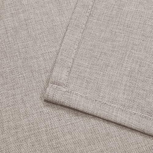 JIUZHEN Faux Linen Valance Curtains - Light Filtering Short Window Treatment with Rod Pocket, Farmhouse Valances for Kitchen Living Room Bedroom Bathroom, 42 x 12 Inch, 1 Panel, Stone — view 5