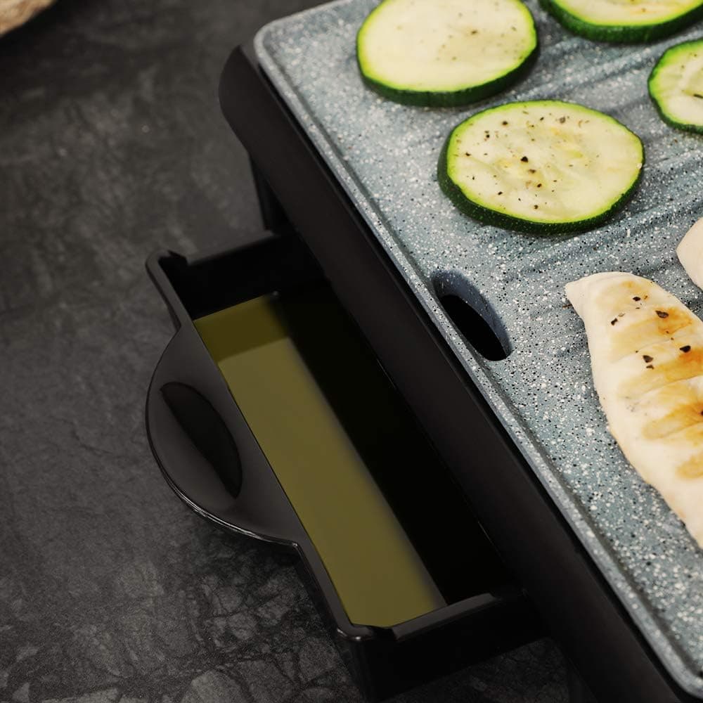Cecotec Parrilla Eléctrica Rock'Ngrill 1500 Rapid, 1500 W, Revestimiento de Piedra Rockstone, Placa Superior Adaptable en Altura, Bandeja Recogegrasas, Revestimiento Ecológico, 12.4X30.8X33.2 Cm — view 4