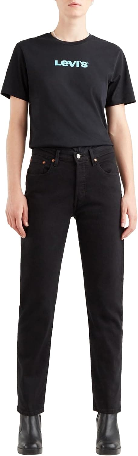 Levi's Women's 501 Crop Jeans 28W / 26L Black Sprout
