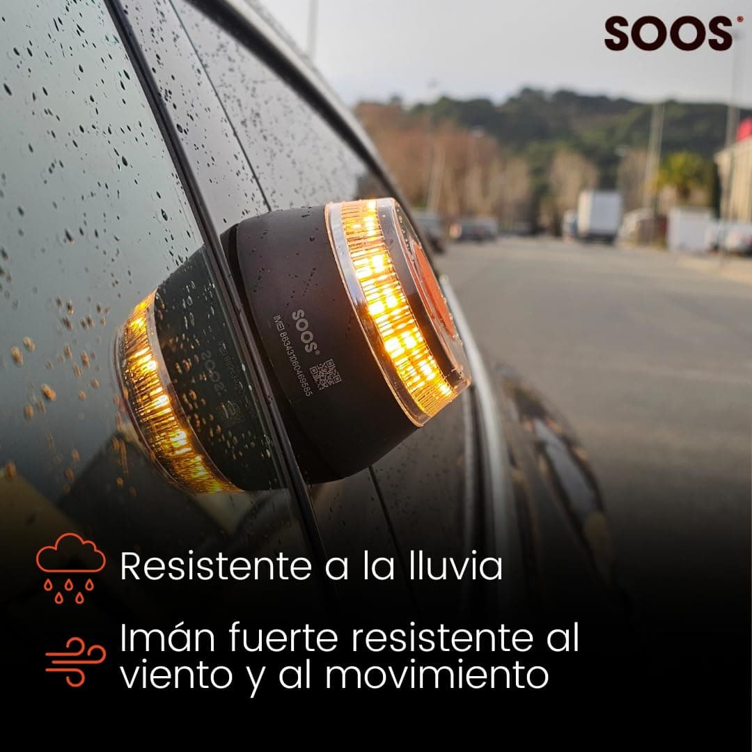 SOOS Baliza v16 Homologada DGT con Geolocalizador, con Datos Pagados hasta 2038, Luz Emergencia Coche Homologado dgt, Luz v16 Conectada con Geolocalización 3.0, IDIADA PC23110238 - Obligatoria en 2026 — view 5
