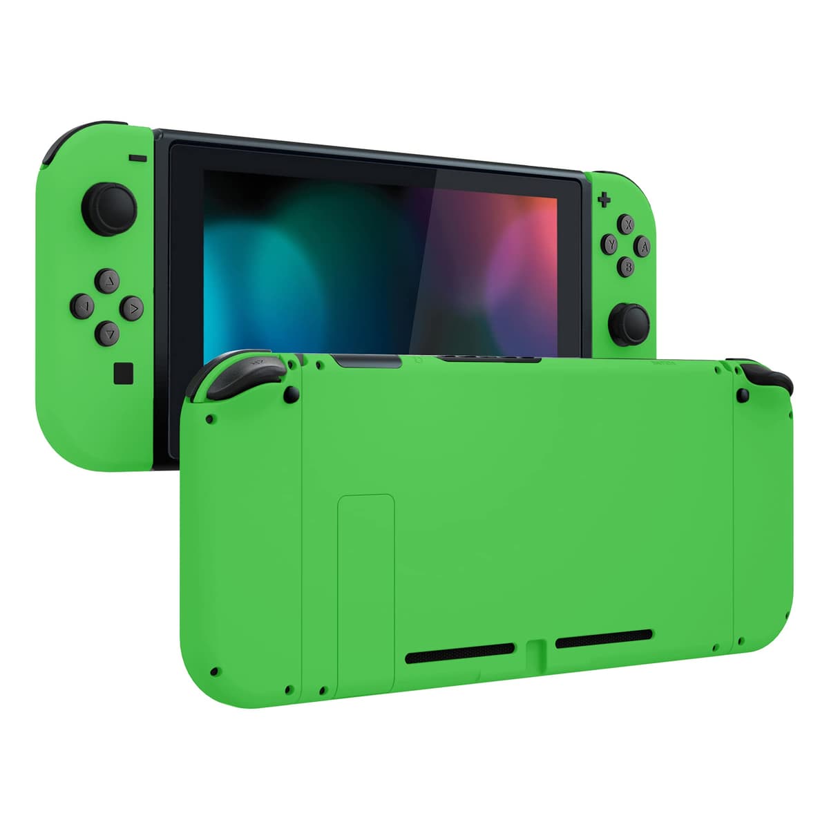 eXtremeRate Back Plate for Nintendo Switch Console, NS Joy con Handheld Controller Housing with Full Set Buttons, DIY Replacement Shell for Nintendo Switch - Chrome Gold — view 27