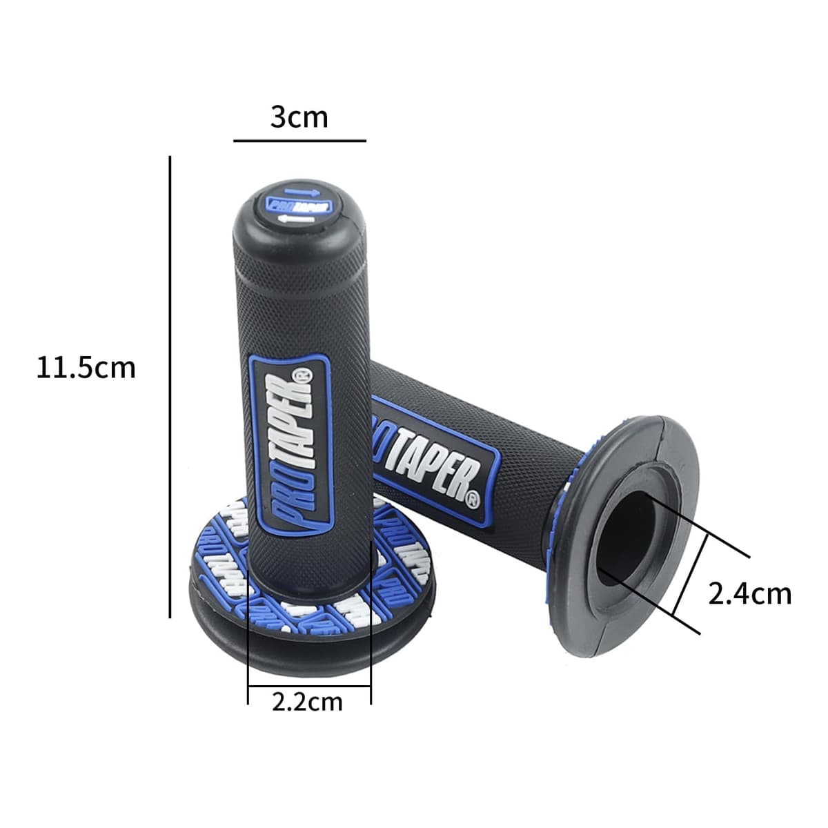 GIONAR Universal Non-Slip Gel Motorbike Grip, Durable Rubber, Fit for Off-road & Pitbikes, Enduro Ready, 7/8" (22mm) Length — view 2
