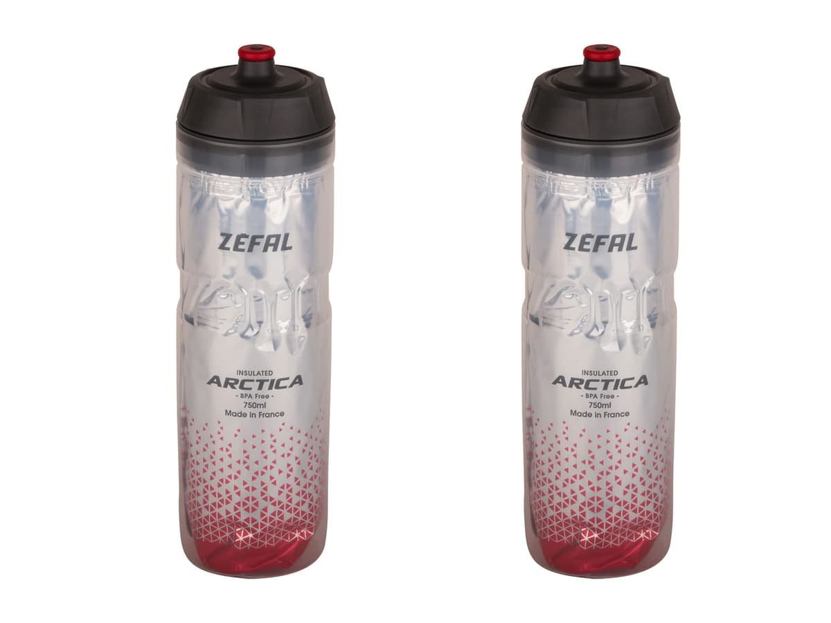 ZEFAL Pack Arctica 75 - Lote de 2 bidones 750 ml para bicicleta, botella de bicicleta isotérmica - Inodoro e impermeable, botella deportiva sin BPA - Plata/Negro, 2 x 750ml — view 9
