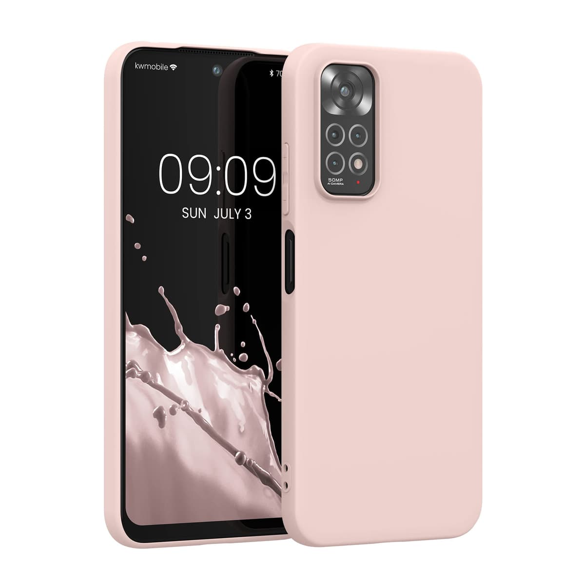 kwmobile Carcasa Compatible con Xiaomi Redmi Note 14 Pro 5G / Poco X7 Funda - Funda Ultrafina de TPU con Bordes elevados - Lavanda Metalizado — view 280