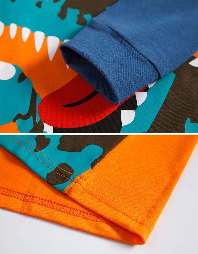 TEDD Boys Pyjamas Dinosaur Nightwear Cotton Toddler Clothes Kids Sleepwear Long Sleeve Christmas Pjs Sets 2 Piece Outfit Xmas Gift 1-12 Years — view 4