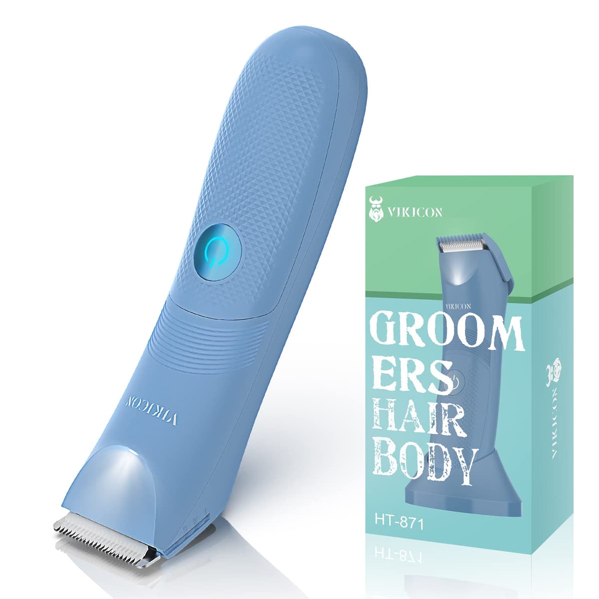 Manscape Body Trimmer Men, Painless Pubic & Balls Trimmer Men, Body Shavers w/Ceramic Blade&LED Light, IPX7 Waterproof Electric Razor, Male Grooming Kit USB-C Rechargeable, Gifts for Husband — view 9