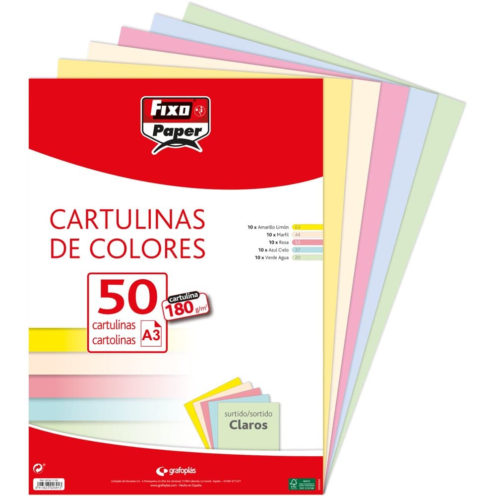 Fixo Paper 11110470 - Pack de 100 – Cartulina blanca A4, 180g — view 4