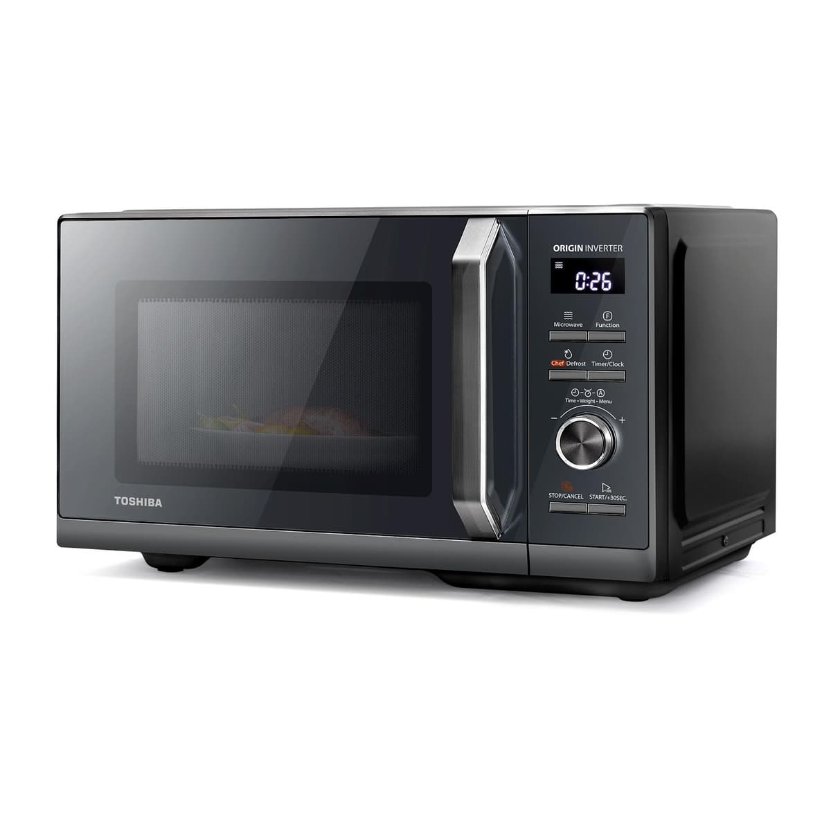 Toshiba Black Microwave 20 Liter Digital 800W Microwave Oven with 1000W Grill, Combination compact with 5 Power Levels, 8 Auto Menus, Grill, Combi, Digital Clock, Mirror Door Finish, MW3-AG20PF(MB) — view 12