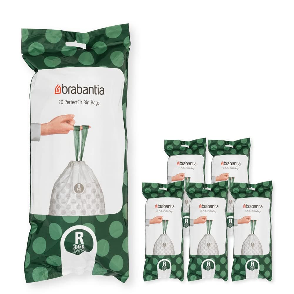 Brabantia Bolsas de Basura PerfectFit (Código L/40-45L) Extra Resistentes Bolsas con cinta de cierre (40 Bolsas) — view 26