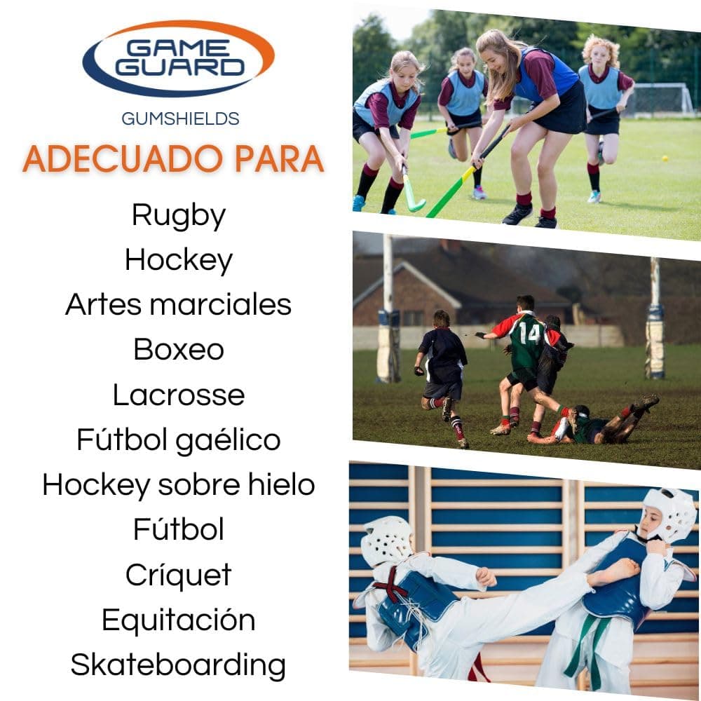 GAME GUARD protector bucal para hervir y morder/protector de encías - protector bucal moldeable/protectores de encías - júnior/niños/jóvenes - Aprobado por CE, deportes escolares, fútbol, rugby — view 9