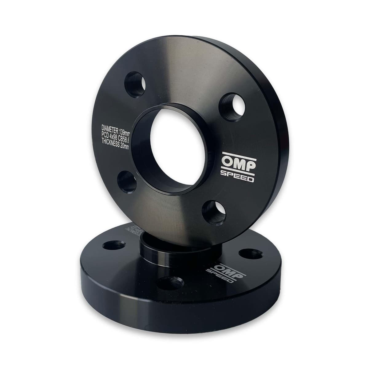 OMP Speed Juego de 2 Separadores Grosor: 5mm PCD: 4x98 CB: 58.1 OD: 139 Tornillo x8 M12x1.25 Conico Negro Aluminio - OMPS08360501 — view 16