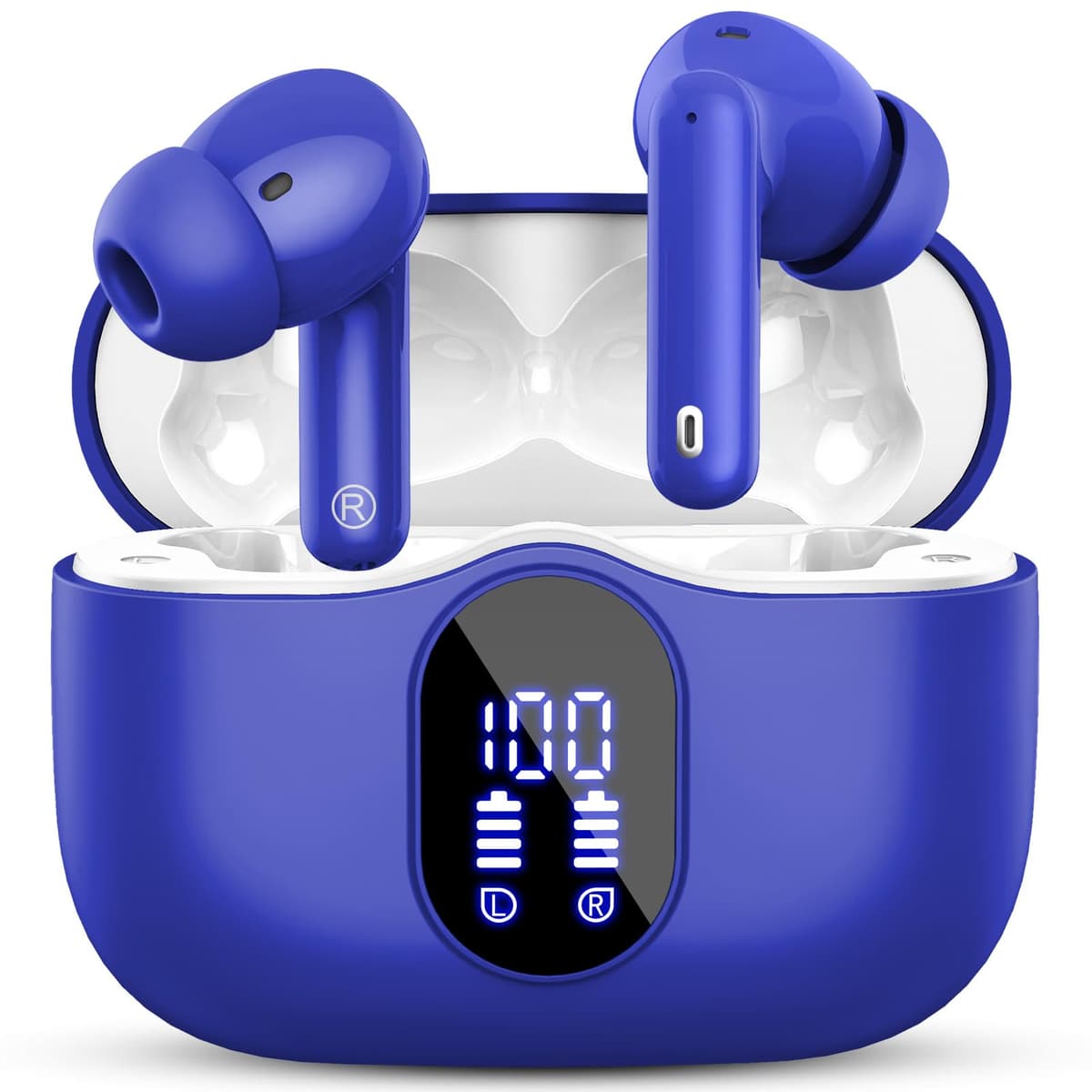 Btootos Auriculares Inalámbricos, Bluetooth 5.3 con HD Micrófono HiFi Estéreo Pantalla LED, Reducción de Ruido, 13 mm Controlador dinámico, IP7 Impermeable 36H Cascos Inalambricos — view 16