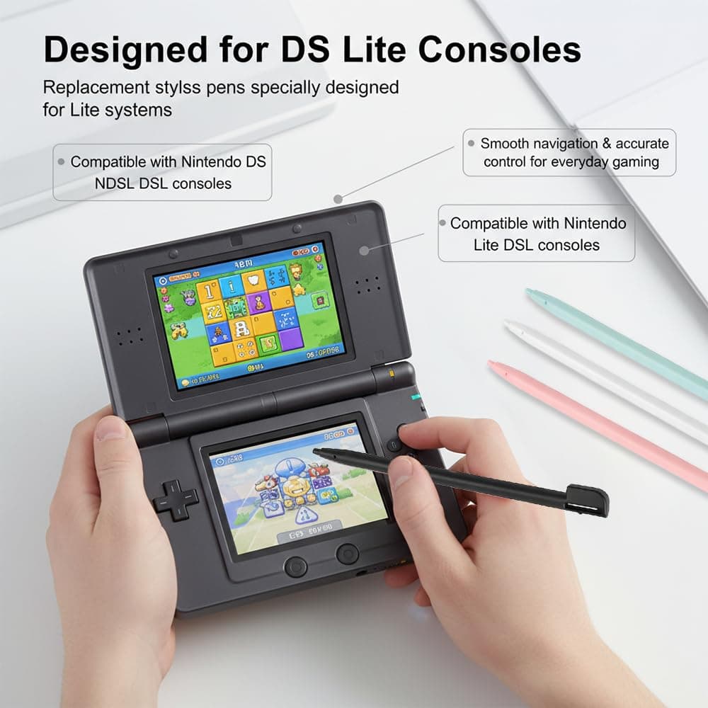 Stylus Pen for DS Lite, Replacement Touch Screen Pens Compatible with Nintendo DS Lite NDSL DSL, Plastic Gaming Stylus for Handheld Console, Screen Safe & Easy Storage (8) — view 5