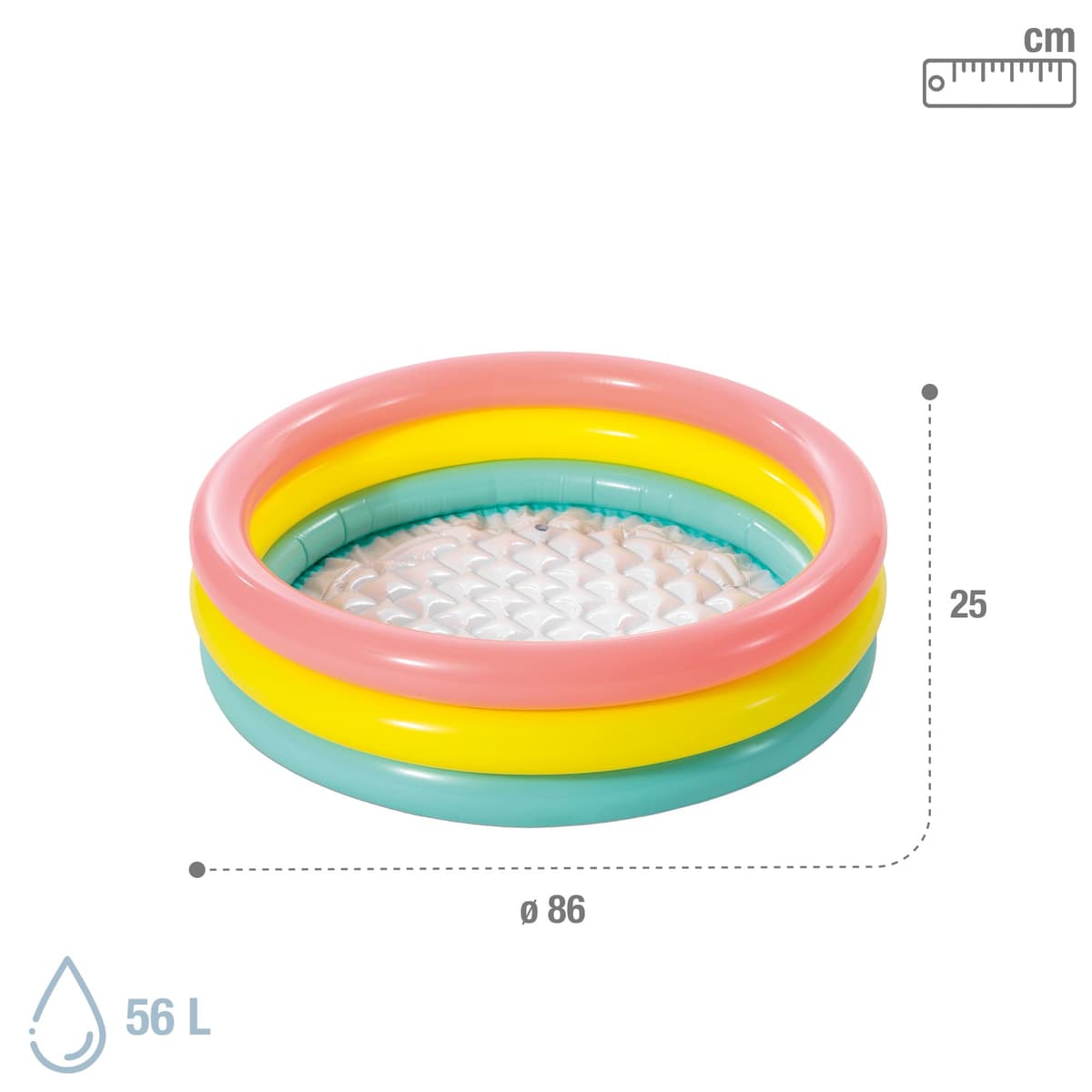 Intex Piscina 3 Aros bebé Sunset 86x25cm - 68l (58924) — view 4