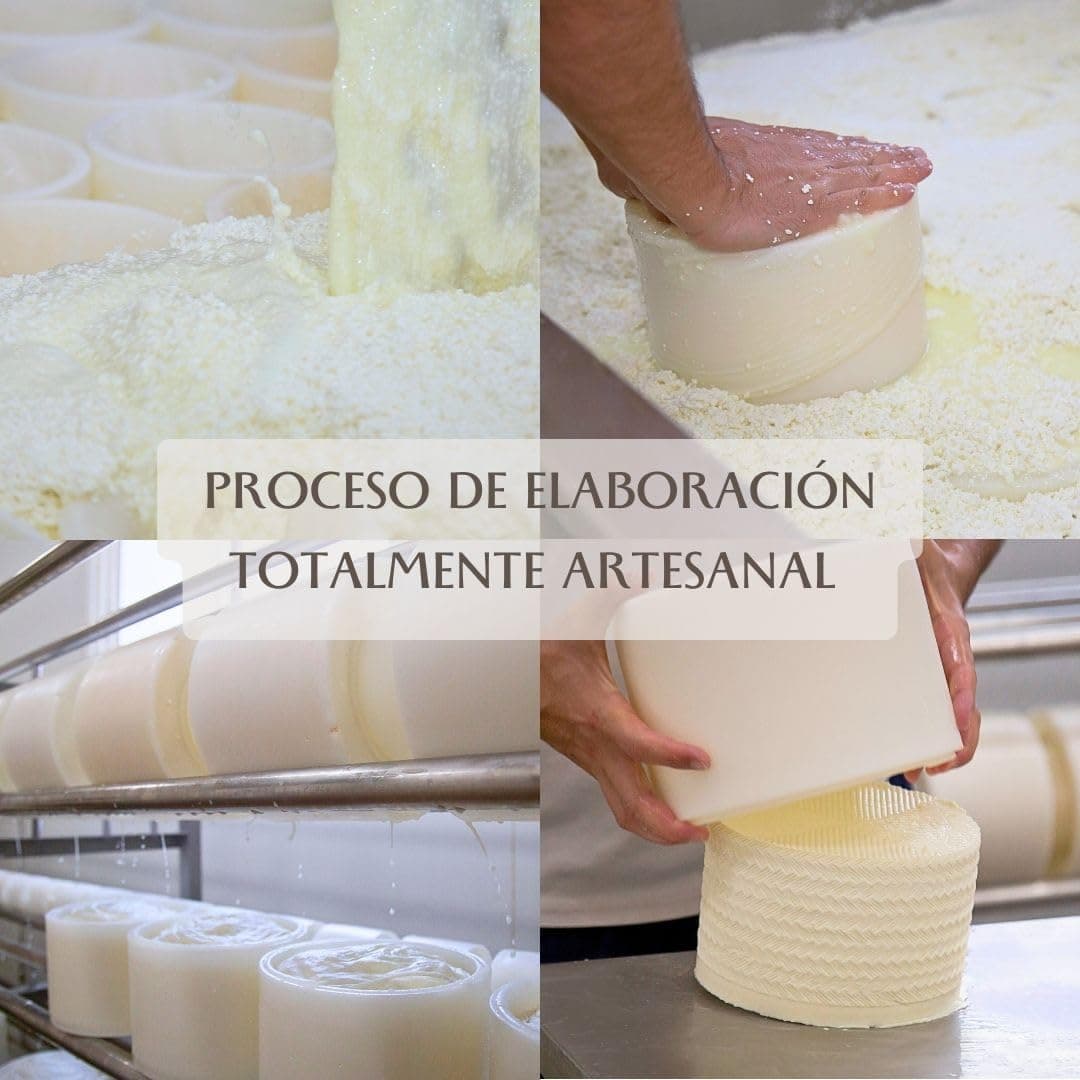 SALETA® Queso Semicurado Entero de oveja Gourmet (1,3 Kg) | Elaboracion Artesana Quesos de La Mancha | Quesos de leche de oveja | Caja Gourmet para regalar | Queso Gourmet Regalo — view 4