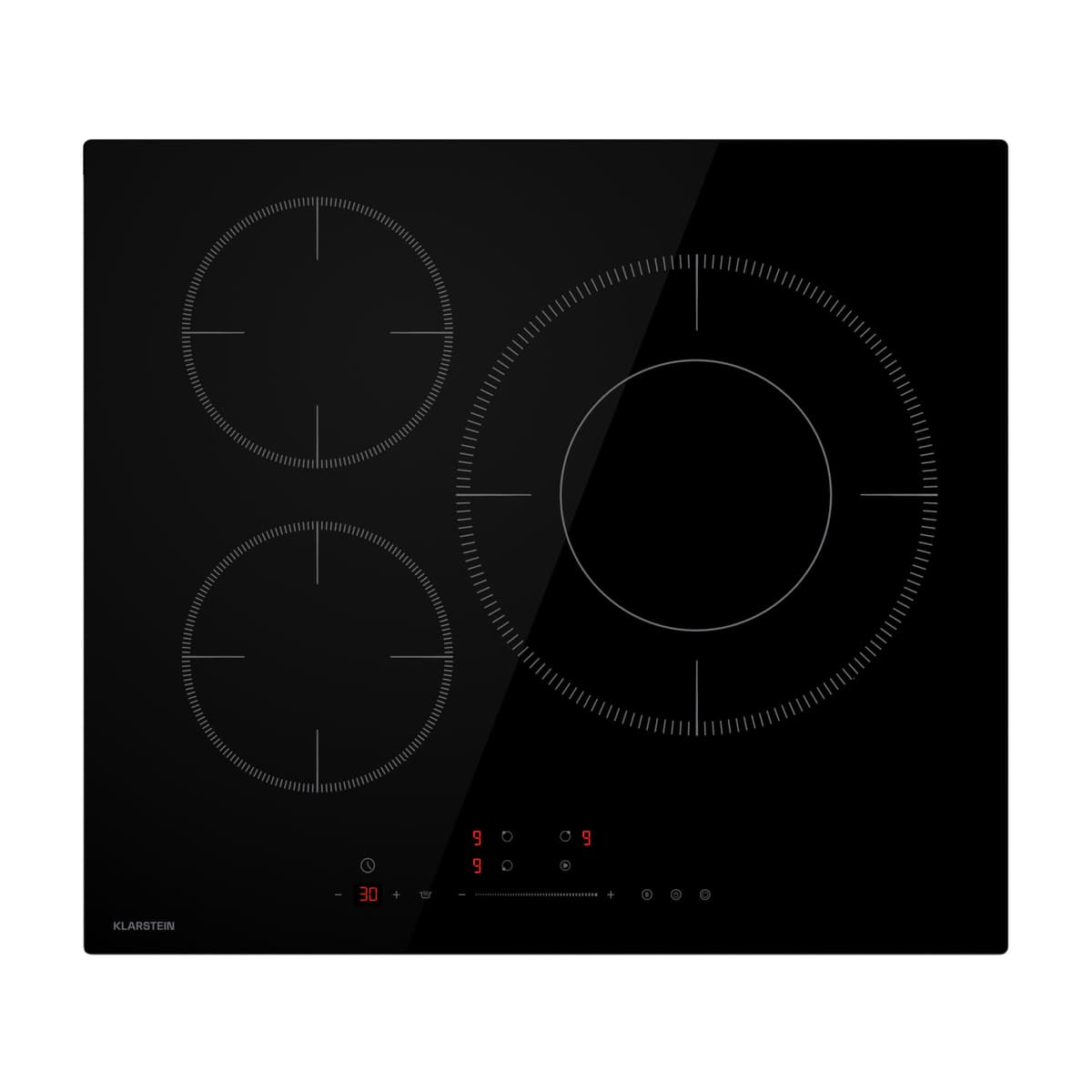 Klarstein Induction Hob, 9300W Electric Hobs Induction Cooker, 5 Ring Electric Pan Hob, Built-In Table Top Cookers w/ 5 Hobs, Touch Control, Inductions Heater Cooktops, Hot Plates for Cooking — view 35