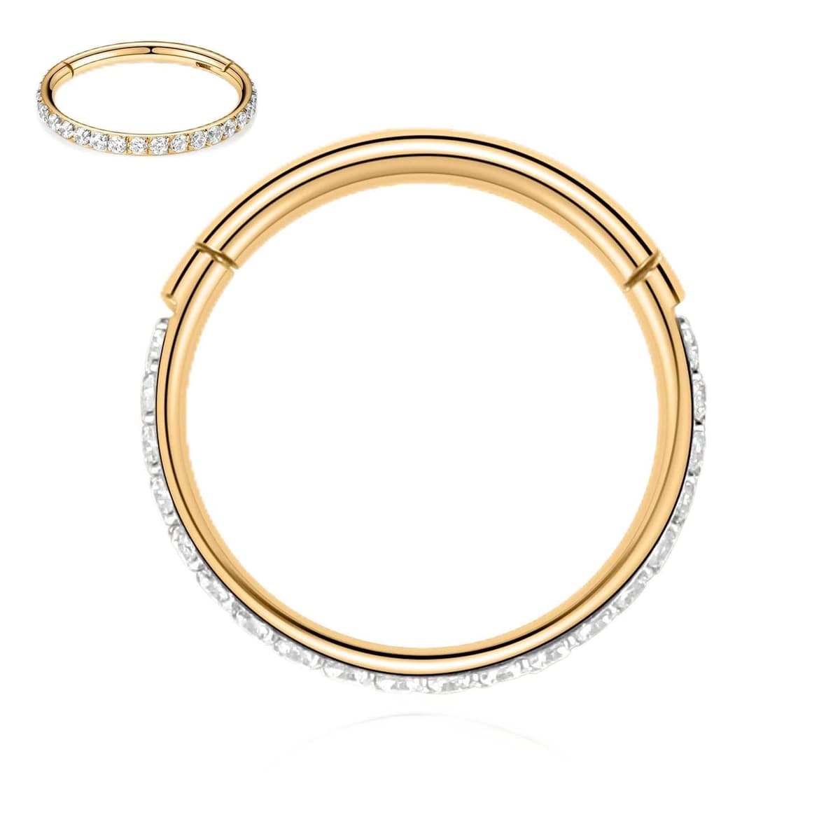 hengkaixuan CZ/Opal Nose Rings Conch Jewellery Septum Clicker 316L Surgical Steel Segment Ring Helix Cartilage Earrings Hoop Daith Tragus Rook Piercing Jewellery — view 67