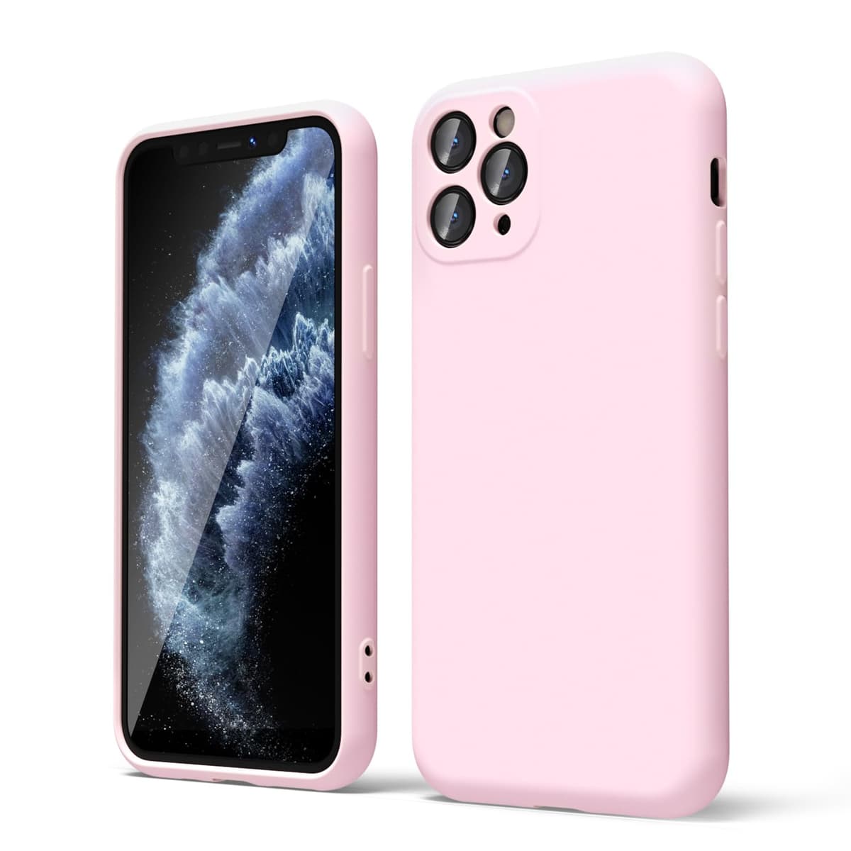 oakxco for iPhone 17 Pro Max Phone Case Liquid Silicone, Cute Thin Slim Grip Soft Rubber Gel for Women Men, Smooth Matte TPU Plain Solid Color Girly Simple Case with Camera Cover, Light Pink — view 702