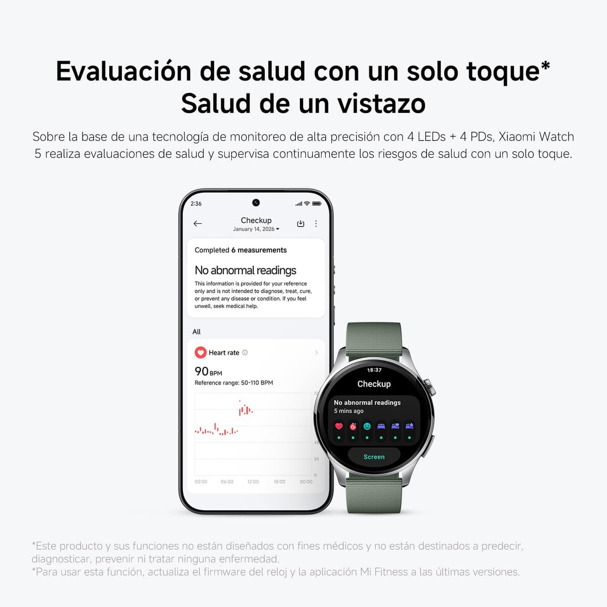 XIAOMI Watch 5 Smartwatch, Google Wear OS, pagos NFC, AI con Gemini, Pantalla de 1,54”, hasta 6 días de autonomía, GPS y Seguimiento Fitness, Control por Gestos, 47 mm, Bluetooth, Verde — view 10