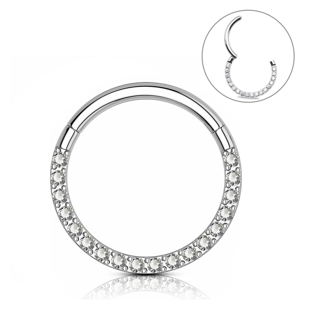 Piercing Nariz Aro G23 Titanio Pendientes Nariz Piercing Nostril Tragus Septum Helix Daith Piercing Labio Inferior Plata Oro 6MM 8MM 10MM 12MM 16G 18G 20G — view 13