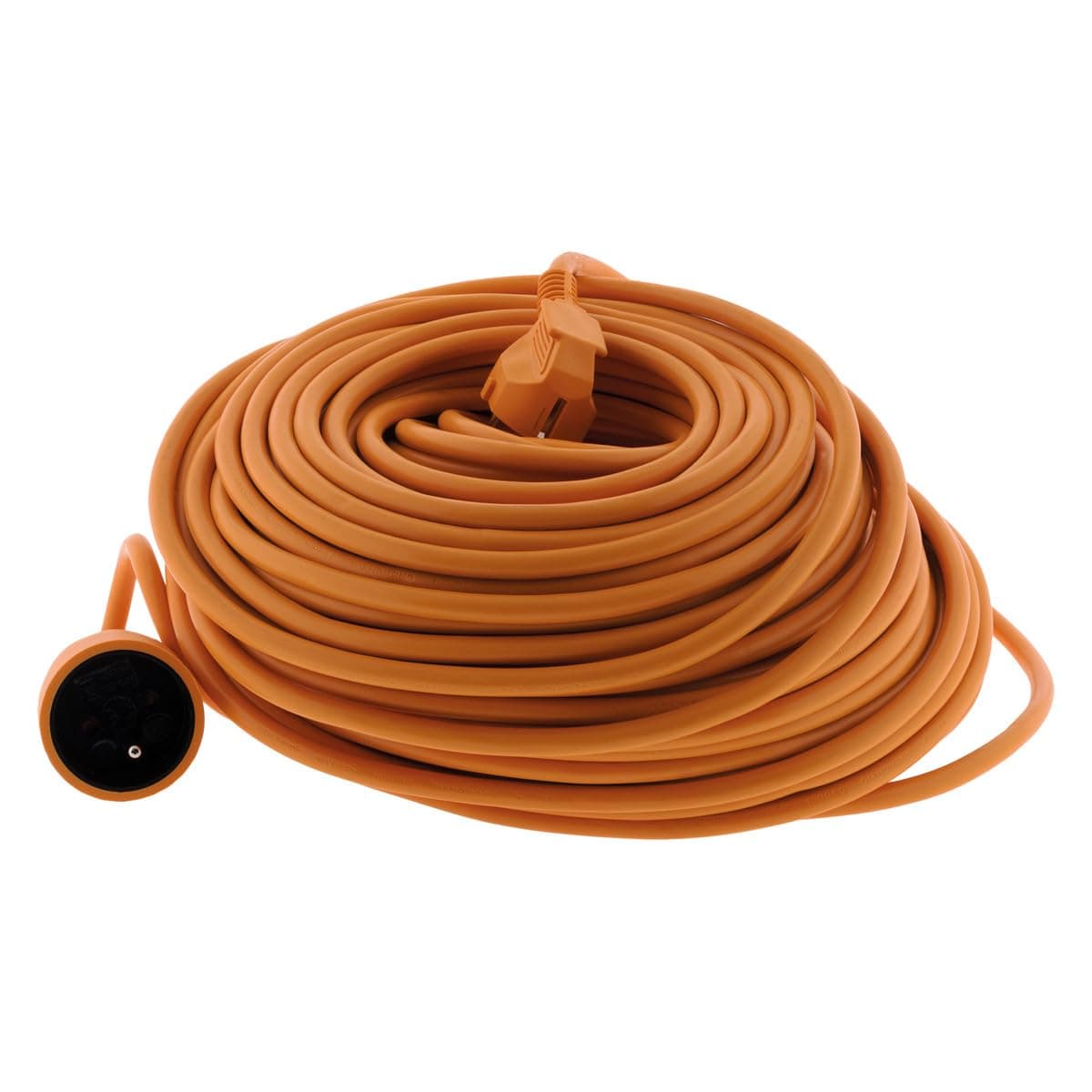 Zenitech - Alargador de Corriente 16A HO5VV-F 2x1,5mm² 3680W / 230V - Ideal para Cortacéspedes y Barbacoas - Resistente a Condiciones Exteriores - Conforme a Normas NF y CE - Naranja - Longitud 25m — view 9