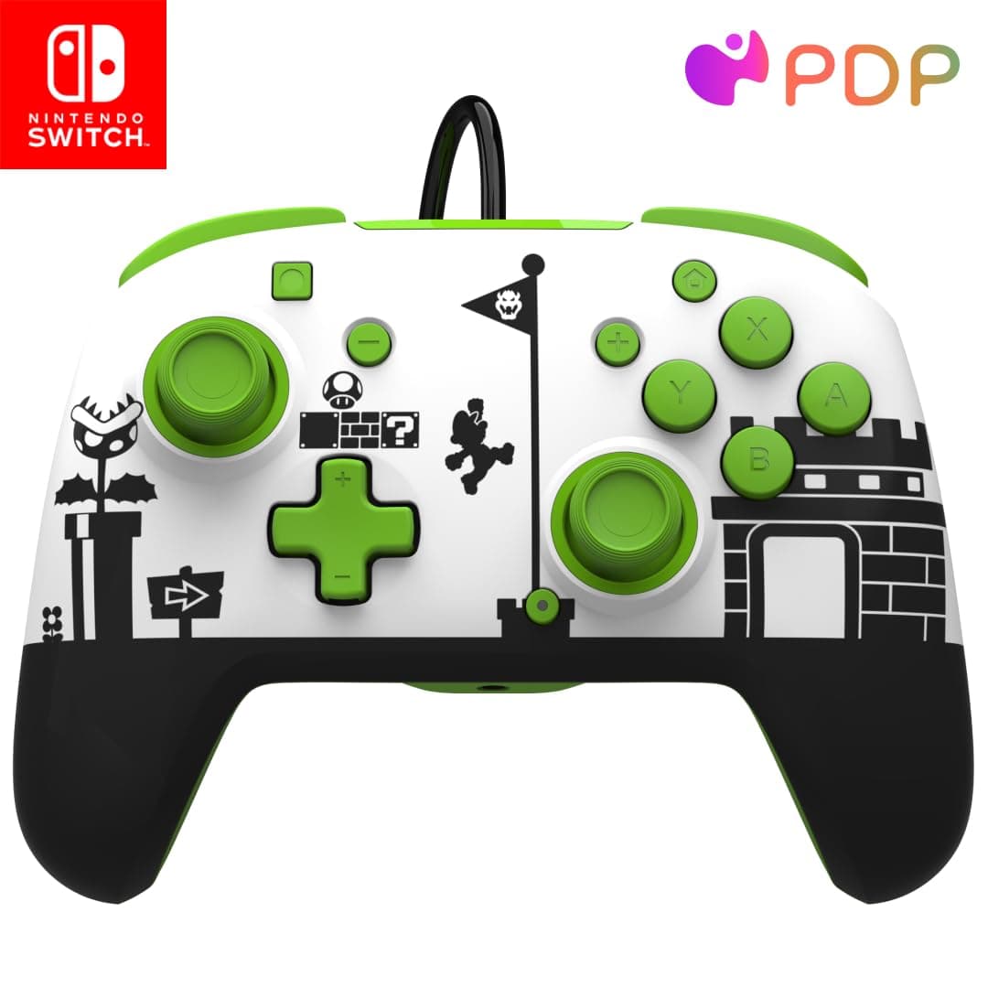 PDP Afterglow Wave Wireless Pro Controller with Full Motion for Nintendo Switch, Nintendo Switch - OLED Model, 8 RGB LED Lighting Zones, 30 Foot Range, 20 Hour Rechargeable Battery White — view 12
