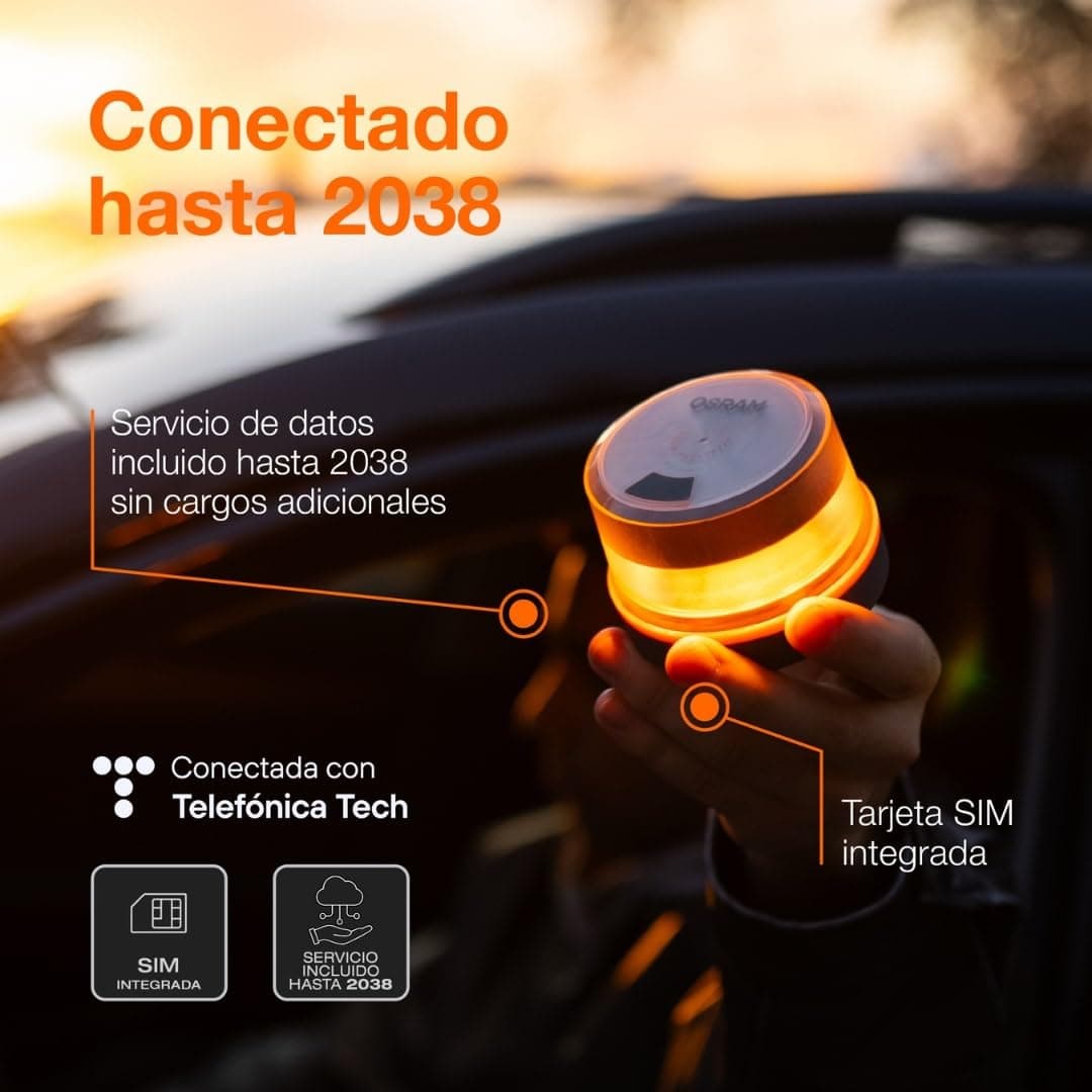OSRAM LEDguardian Road Flare Signal V16 IoT, luz de Advertencia LED certificada DGT 3.0, Uso obligatorio en España, 1900K, localización en Tiempo Real — view 3